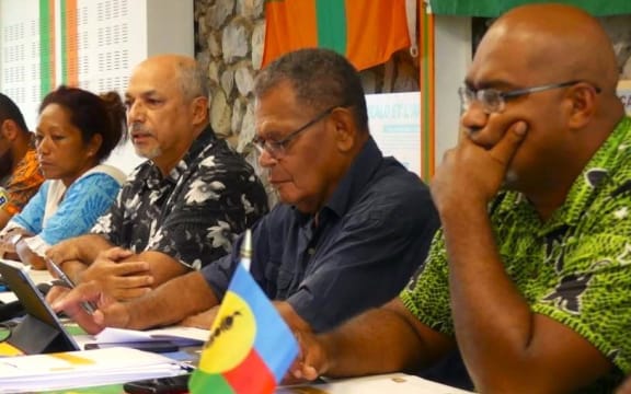 Union Calédonienne holds press conference on Monday 29 April 2024 in Nouméa – Photo LNC