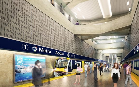 An artist's impression of the proposed mid-town Aotea Station
