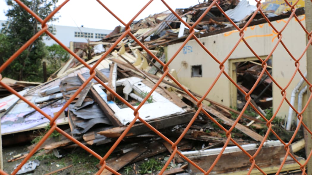 All that remains of the houses demolished to make way for the Chinese Embassy.