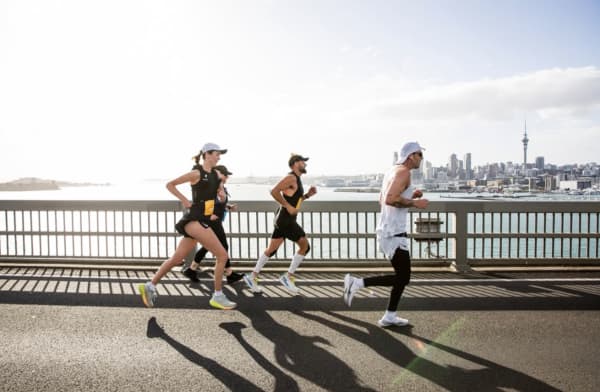 Running the Auckland Marathon.