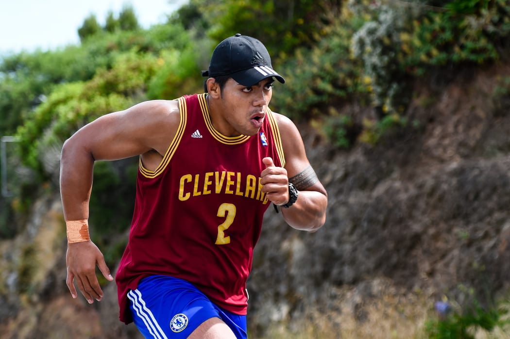 Michael Alaalatoa, during preseason training with the champion Crusaders team