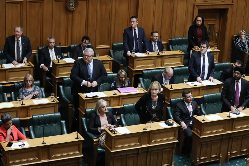 Numerous MPs rise for the call (ask to speak next) during the End of Life Choice Bill second reading.