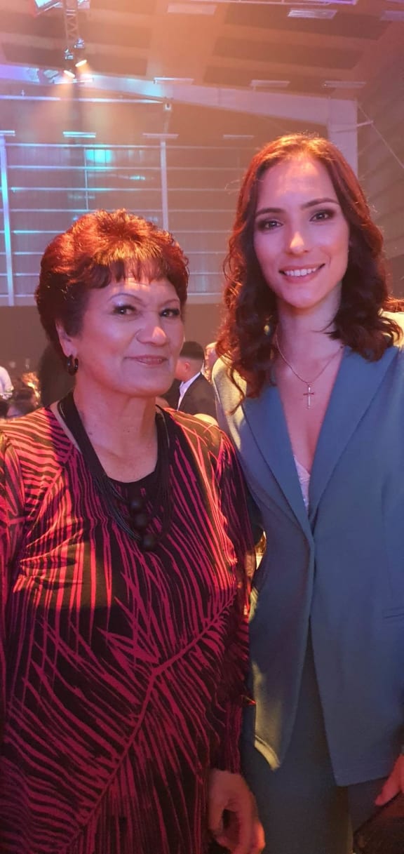 Jo Paora and Karin Burger at the 2021 Hutt Valley Sports Awards