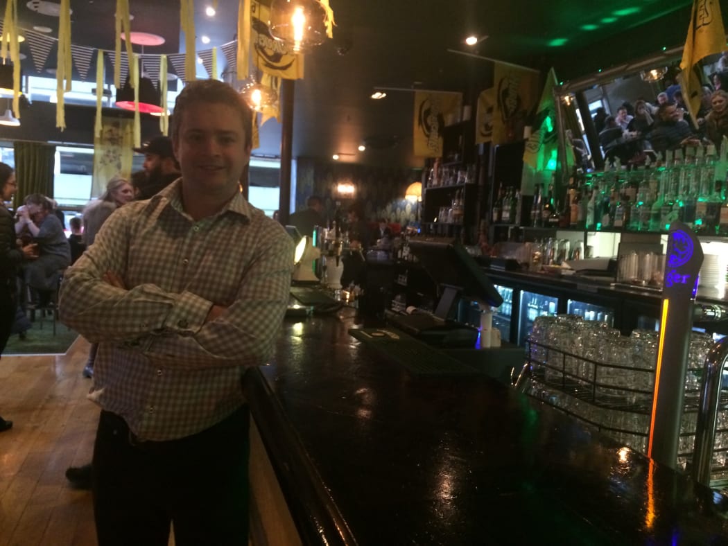 The Green Man pub decked out in black and yellow ahead of the Super Rugby Final