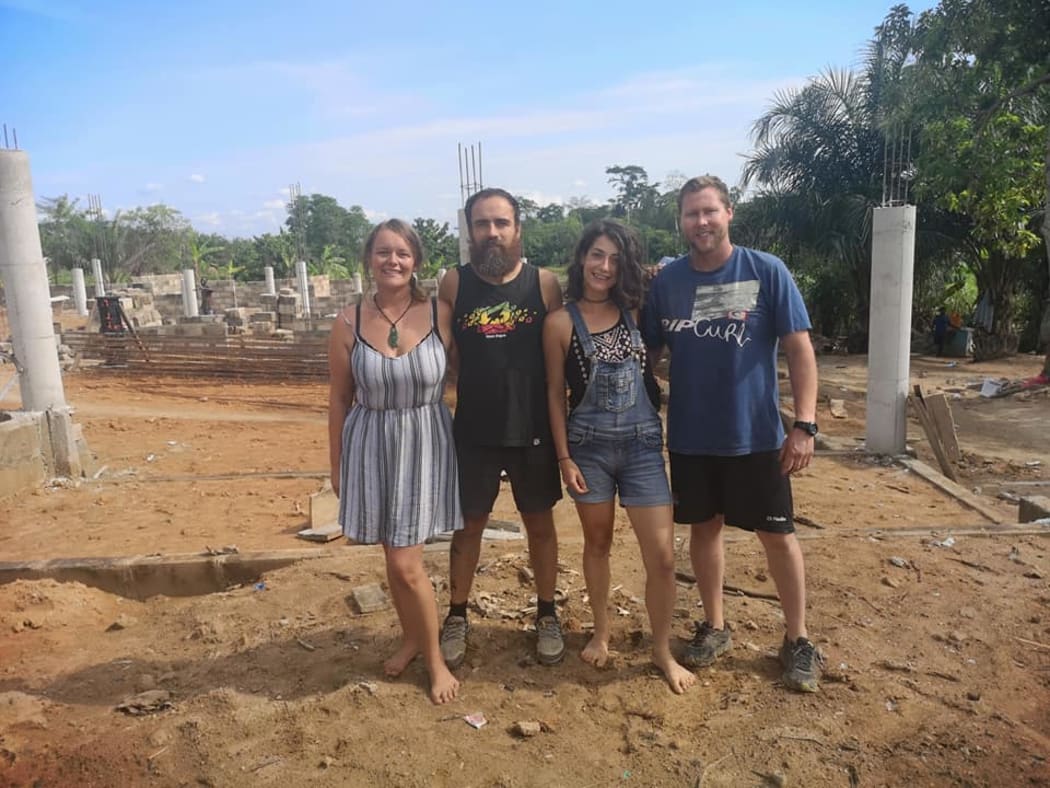 Jaimee Perrett and some of her fellow volunteers