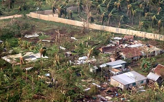 Damage caused by Cyclone Harold on the Vanuatu island of Santo.