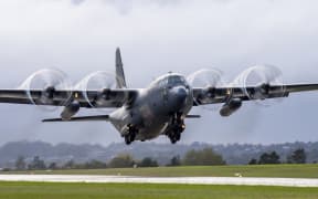 An RNZAF Hercules assists with aid efforts to Vanuatu and Fiji