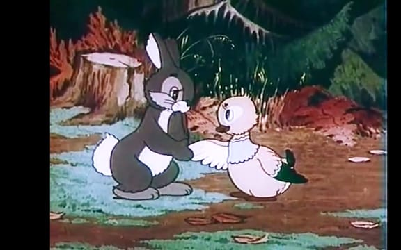 A duck and a rabbit make friends Lisa Crawley's 'See Me Soon' video