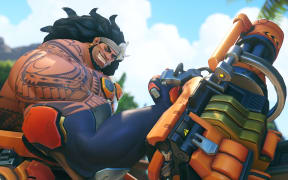 Mauga Posing in Overwatch 2