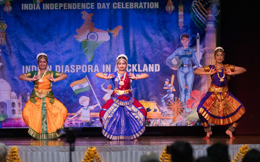 A classical dance performance at Auckland’s India Independence Day celebrations.