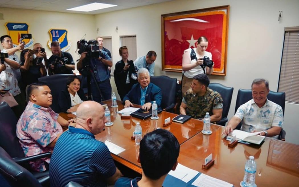 Secretary of Defense Pete Hegseth visited Guam on Thursday.