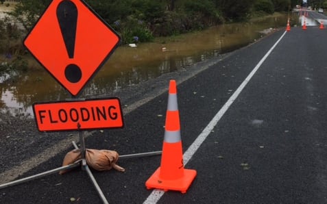 Mill Road in Takanini is closed due to flooding.
