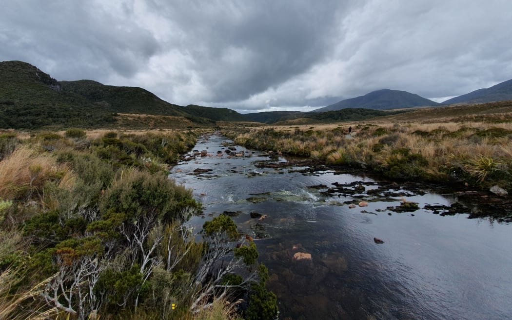 Rain clouds gather over Kahurangi National Park in the north west of the South Island