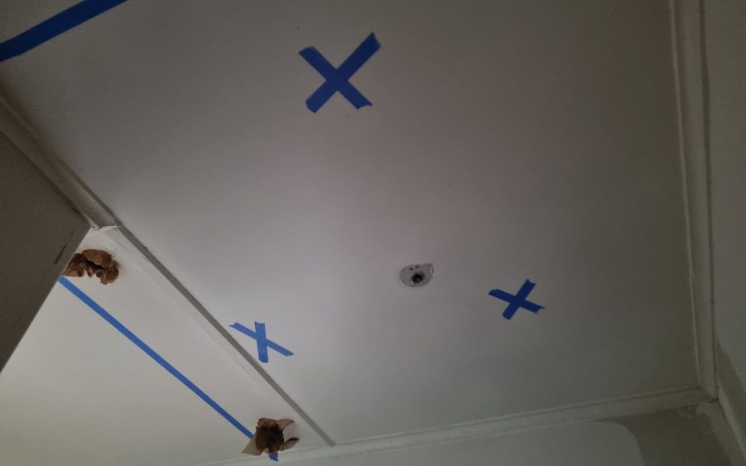 The damage inside Kate's Mosgiel home.