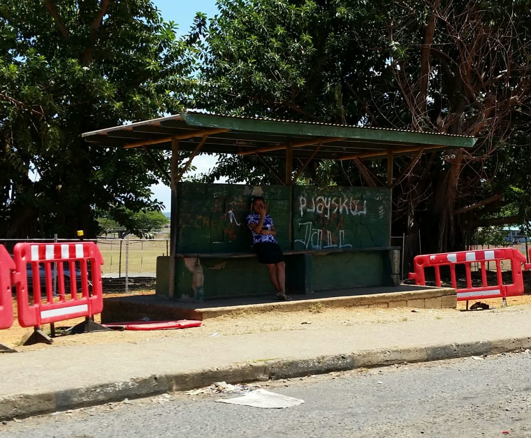 Fiji bus stop.