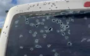 Club rugby shooting: YMP's team van was badly damaged by shotgun pellets after they left their abandoned game against Tamatea at Bill Matheson Park in Hastings.