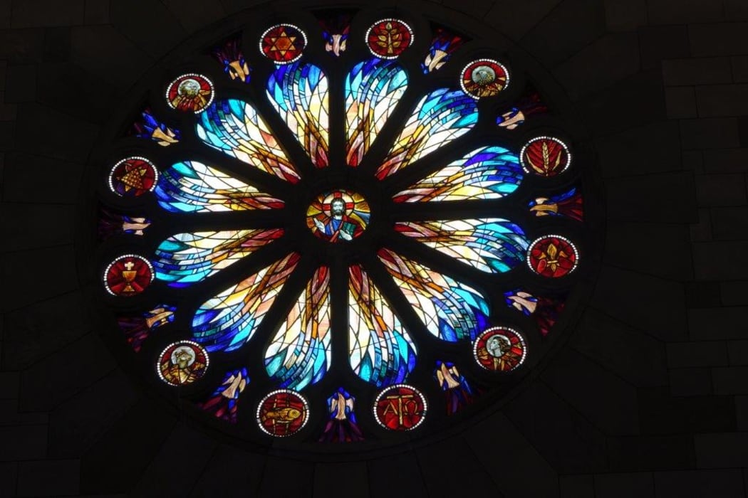 Nelson Cathedral stained glass window.