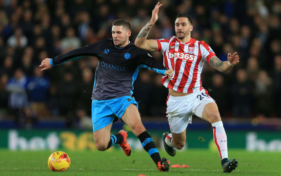 Former Sheffield Wednesday player Gary Hooper, left, joins the Wellington Phoenix