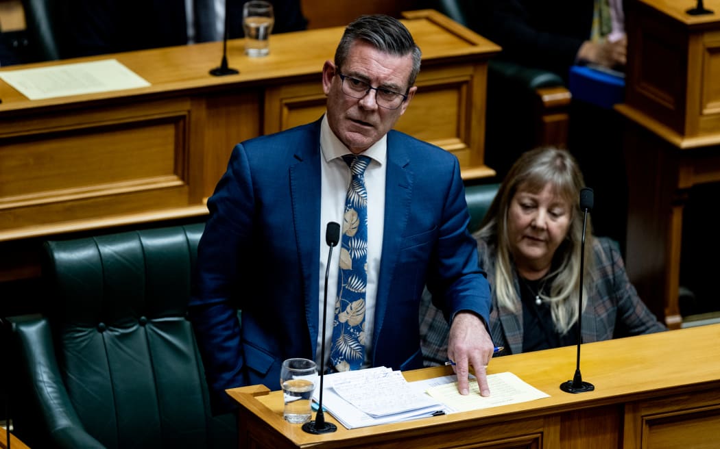 National Party MP Michael Woodhouse speaks during debate on the report of the Standing Orders Committee, 31 August 2023, his final speech in Parliament.