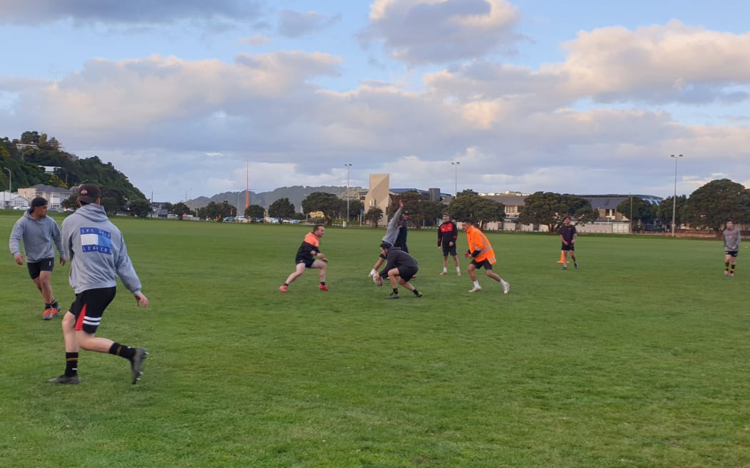 Poneke under 85s training at Kilbirnie Park