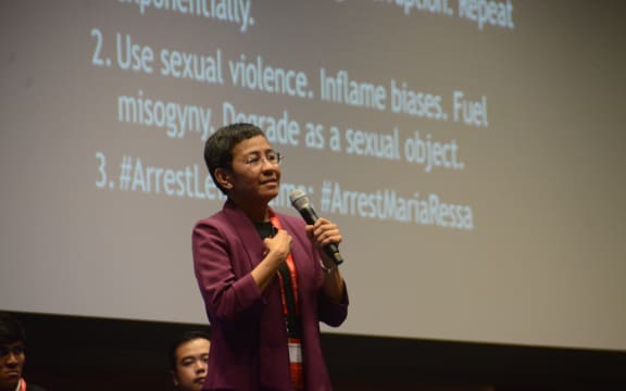 Rappler's Maria Ressa explaining 'patriotic trolling' in the Philippines.