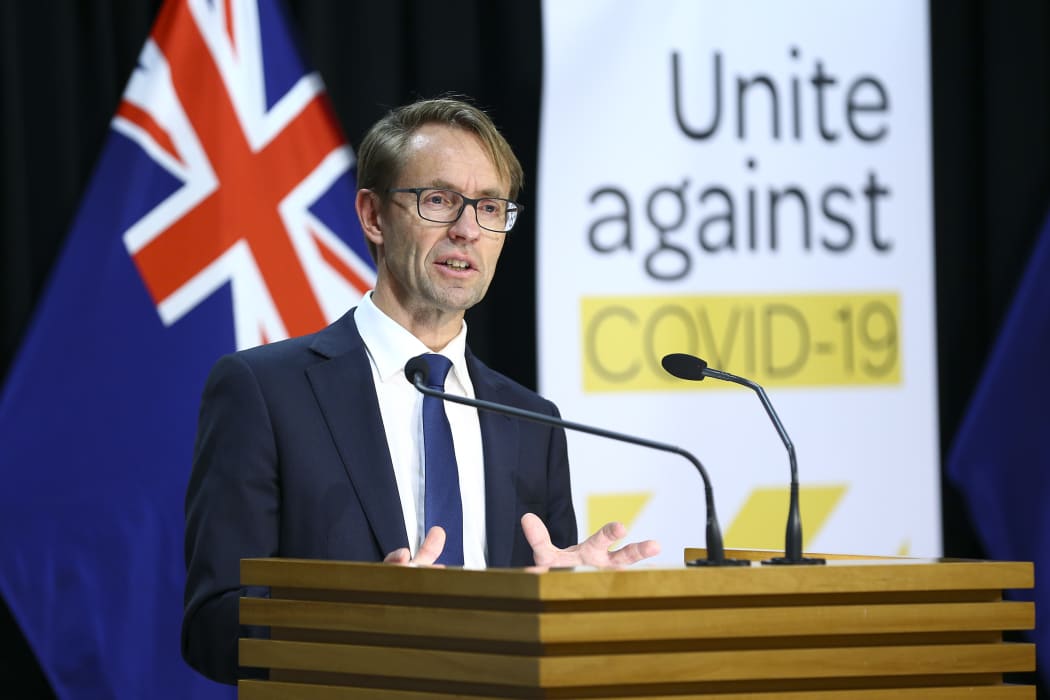 Director-General of Health Dr Ashley Bloomfield speaks to media during a press conference at Parliament on May 04, 2020 in Wellington, New Zealand.