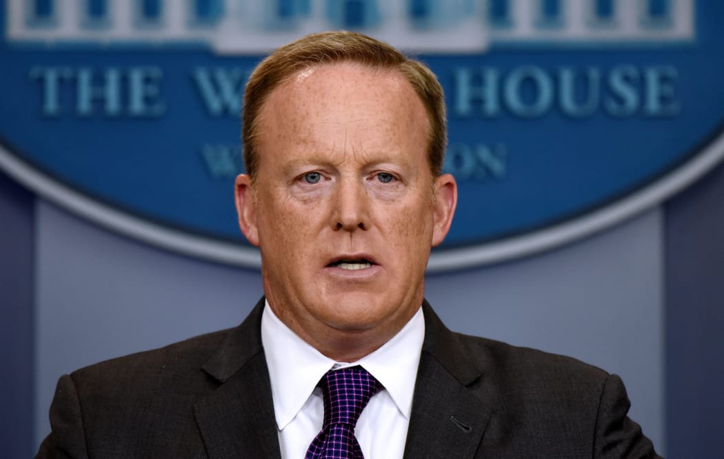 Outgoing White House press secretary for the Trump administration Sean Spicer.