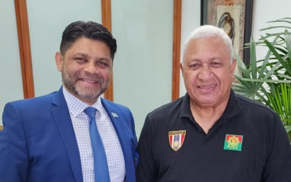 Aiyaz Sayed-Khaiyum and Frank Bainimarama. September 2023