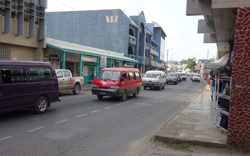 The bustling main street of Vanuatu's capital, Port Vila.