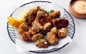 Kelly Gibney's crumbed mushrooms.