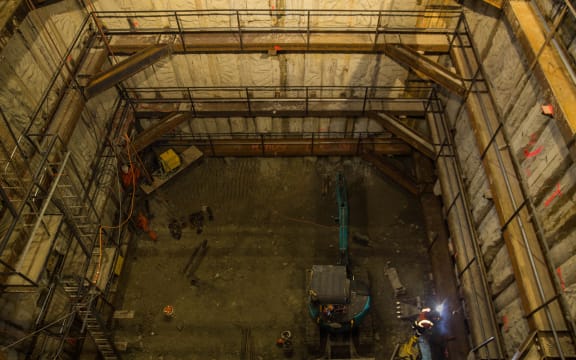 City Rail Link: works at corner of Albert and Victoria Street.