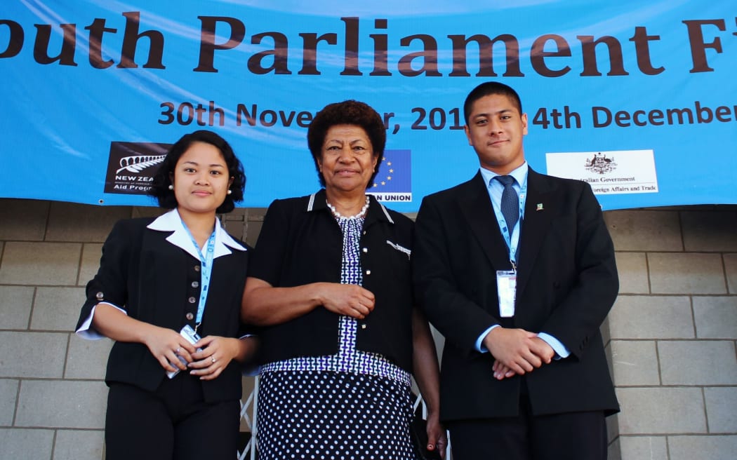 Youth Parliament members and Opposition leader Ro Teimumu Kepa