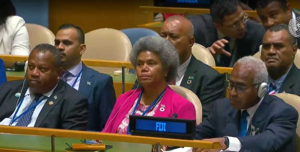 Fijian government delegates at the 79th Session of the United Nations General Assembly in New York. 26 September 2024