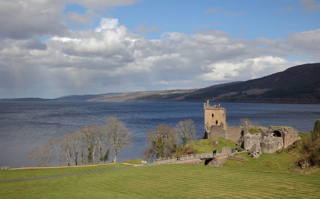 Urquhart Castle, built 13th - 16th centuries, on the shores of Loch Ness in the Great Glen, Highlands, Scotland. The castle was captured by Edward I of England in 1296 during the Wars of Scottish Independence and was destroyed by government troops in the Jacobite Risings.