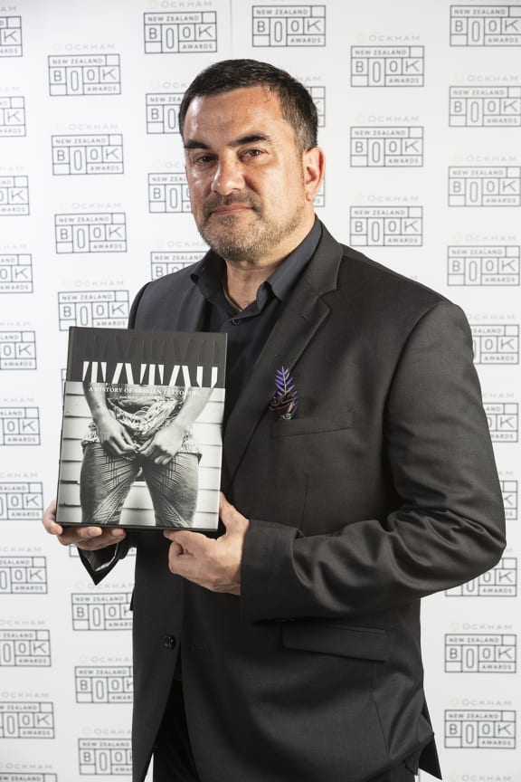 Tatau co-author Sean Mallon, joint winner of  Illustrated Non-Fiction Award at Ockham New Zealand Book Awards.