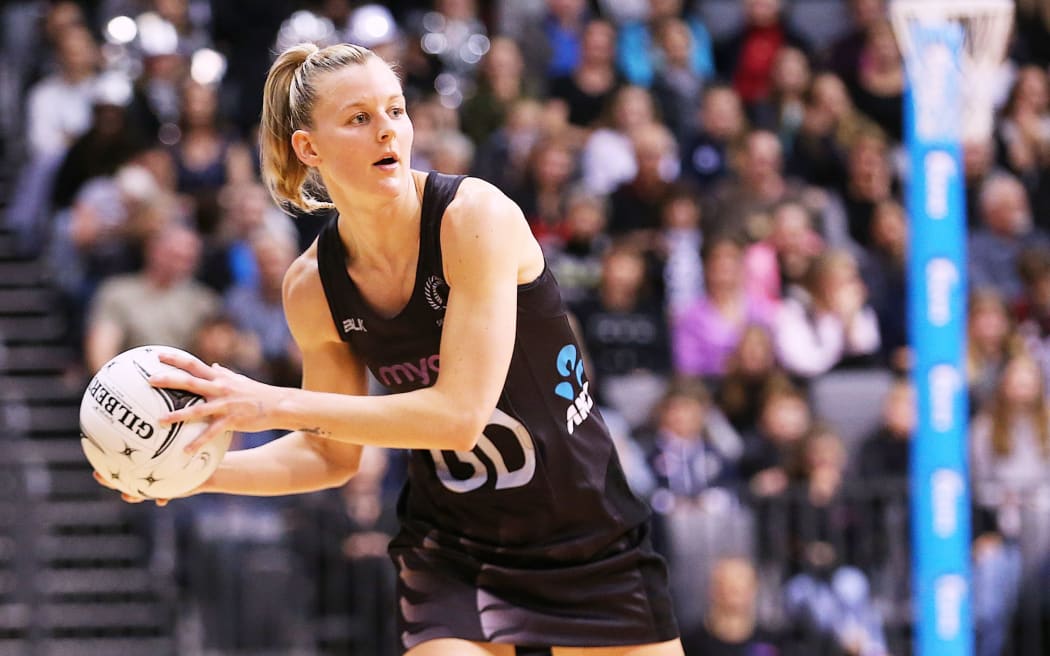 Silver Ferns captain Katrina Grant during the Taini Jamison Trophy international netball match against England in 2017