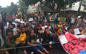 A demonstration in Bandung, Java