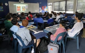 Macleans College in Auckland held taiko drumming workshops in their Japanese language classes.