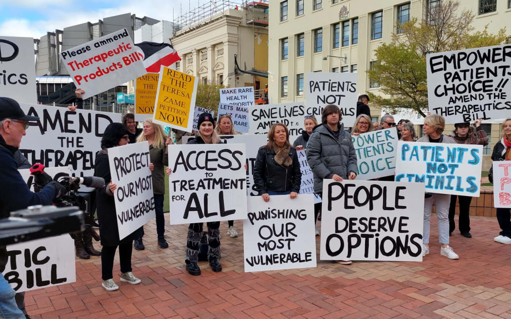Credit: Supplied.Caption: Gisborne woman Theresa Zame delivered a 5800-strong petition to Parliament on Wednesday, protesting proposed changes to the country’s medicine laws.