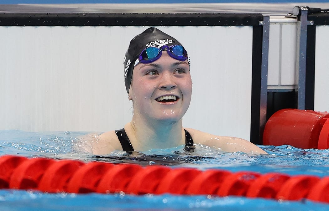 2020 Tokyo Olympic Games Sunday - Swimming, Tokyo Aquatics Centre, Tokyo, Japan 25/7/2021
Womenâs 400m Heats 
New Zealandâs Erica Fairweather.