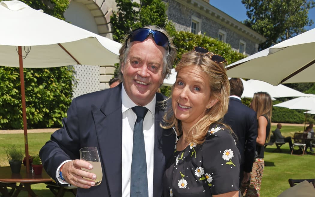 CHICHESTER, ENGLAND - JULY 02: Charles James Spencer-Churchill, The Duke of Marlborough, and Edla Griffiths, The Duchess of Marlborough, attend Cartier Style Et Luxe at the Goodwood Festival Of Speed on July 2, 2017 in Chichester, England. (Photo by David M Benett/Dave Benett/Getty Images)