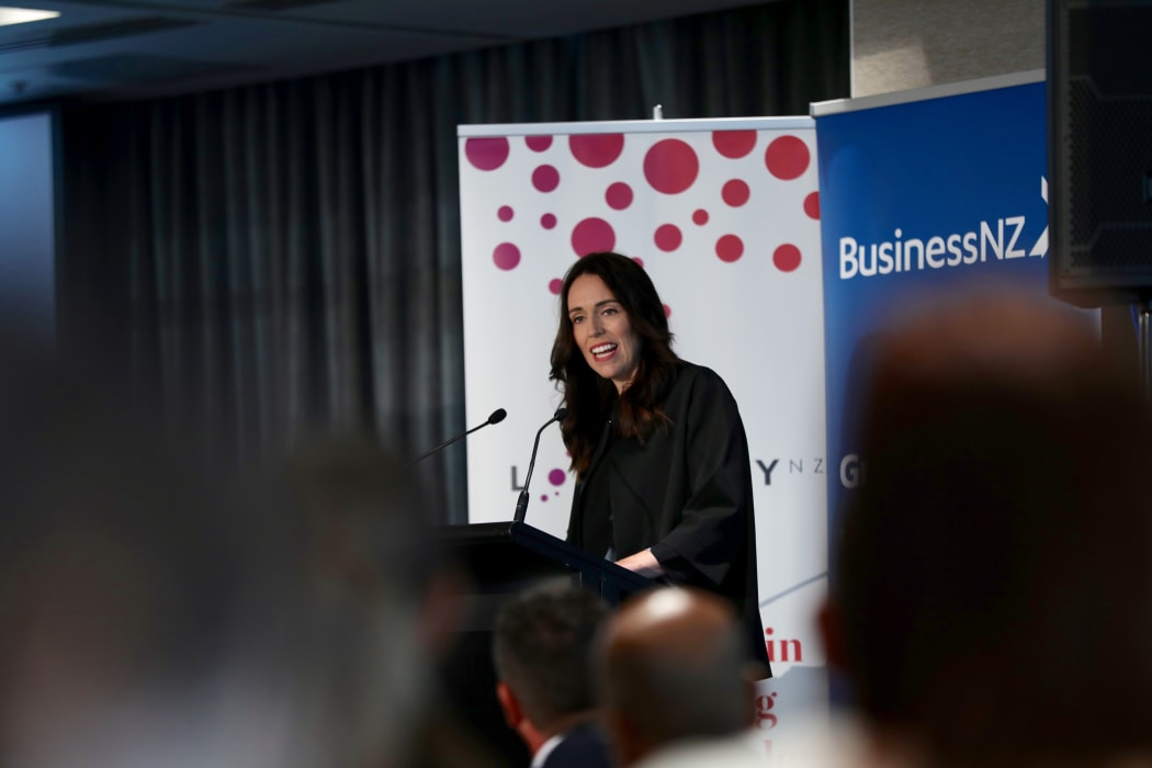 Prime Minister Jacinda Ardern has delivered her address to a business audience at a central city hotel in Auckland.