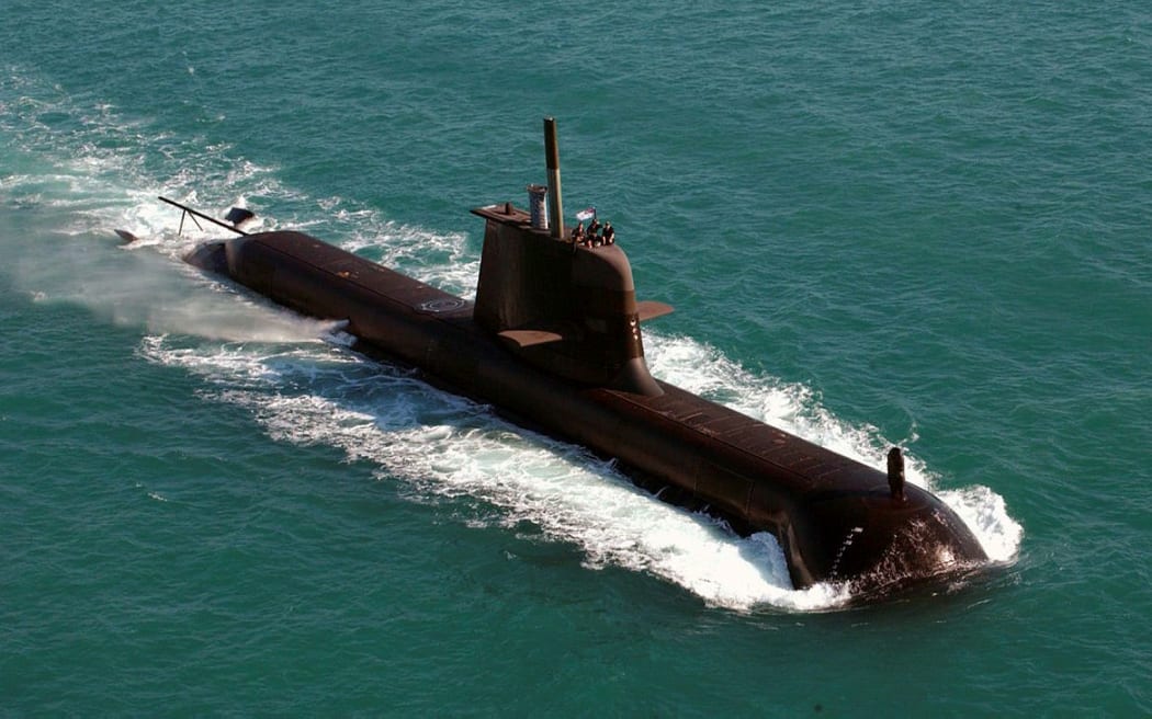 The Australian Navy submarine HMAS Dechaineux