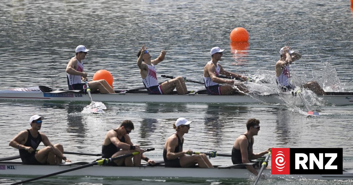 Olympics 2024: NZ men's rowing four win silver in 'intense' race | RNZ