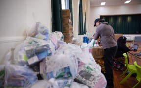 Māngere Memorial Hall has become an emergency centre, with supplies and support for those impacted by the Auckland floods on Friday, 27 January 2023.