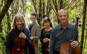 New Zealand String Quartet (l to r: Gillian Ansell, Peter Clark, Helene Pohl, Rolf Gjelsten)