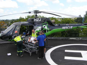The rescue took place amid an electrical storm.