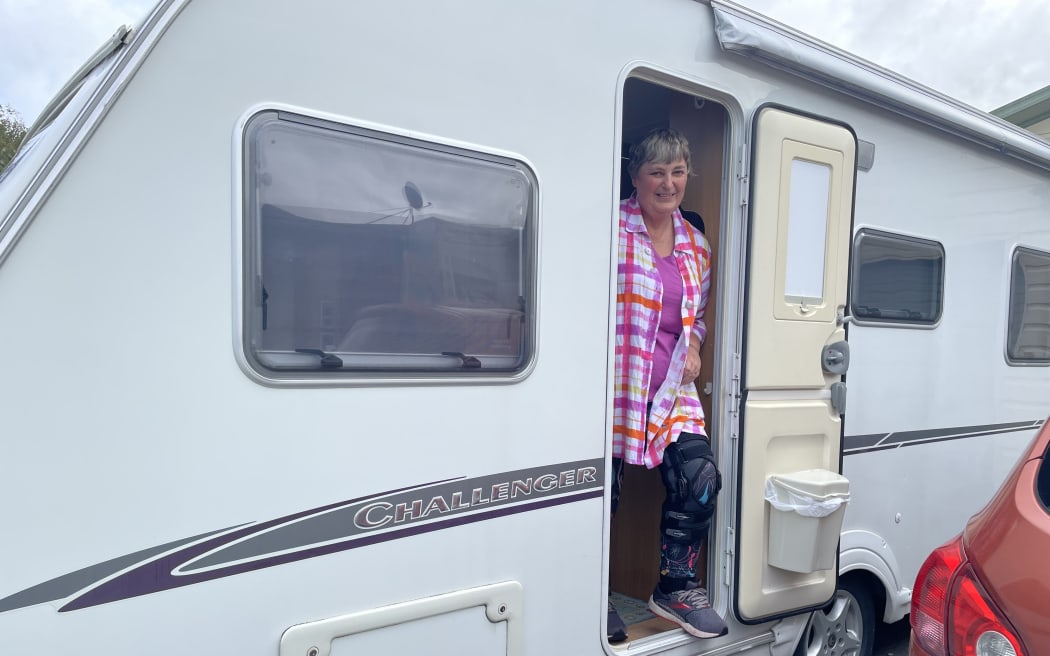 Gayle and her hubsand drive around the country teaching classes on how to re-use old clothes