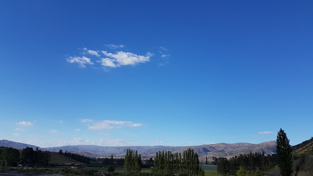 Central Otago on Thursday morning, October 19. The view is south towards Bannockburn from a winery in Ripponvale, Cromwell.