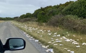 An Invercargill City Council park ranger found pages and covers ripped from printed books littered over 5km of a road on 30 March, 2024.
